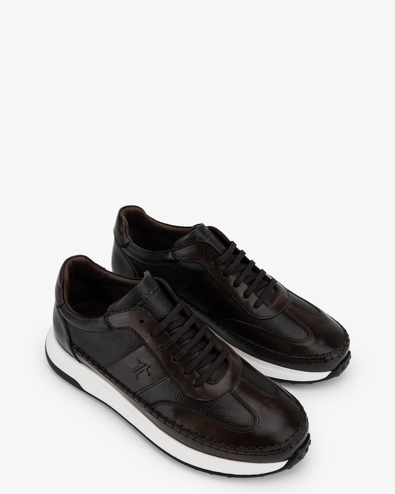 Tamer Tanca Erkek Hakiki Deri Kahverengi Sneakers & Spor Ayakkabı